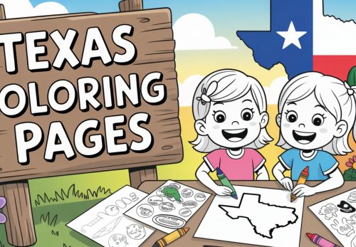 Texas Coloring Pages – Free PDF Printables  🤠🌵🐎🧲