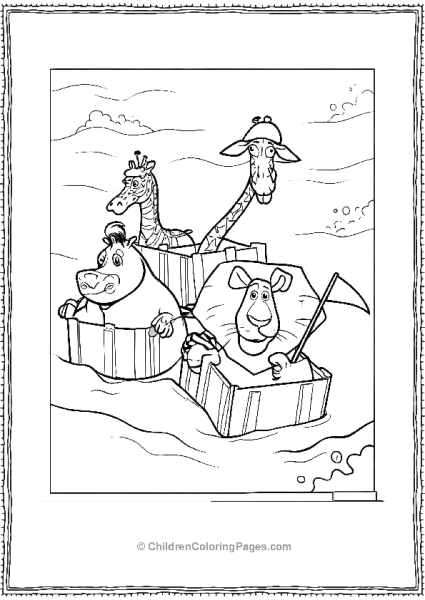 The Madagascar Friends Stuck In The Ocean Free PDF Printable