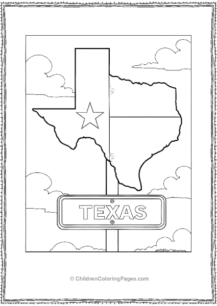 The State Of Texas Outline Free PDF Printable