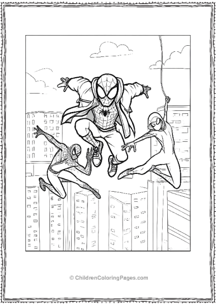 Three Spidero Man Characters Miles Morales Free PDF Printable