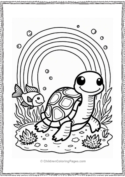 Turtle And Rainbow Friends Free PDF Printable