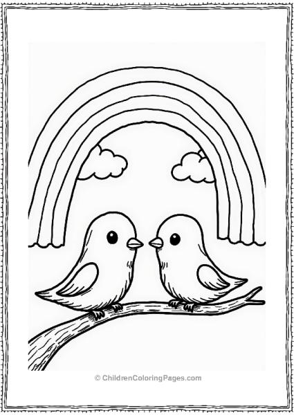 Two Birds Under A Rainbow Free PDF Printable