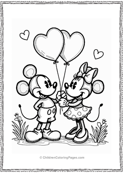 Valentine’s Day At Disneyland With Mickey And Minnie Free PDF Printable