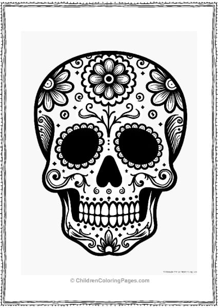 Van Gogh Inspired Sugar Skull Free PDF Printable