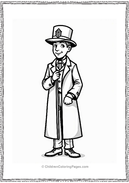 Victorian Police Officer In Classic Attire Free PDF Printable