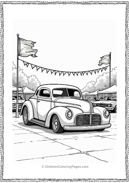 Vintage Hot Rod Car Display Free PDF Printable