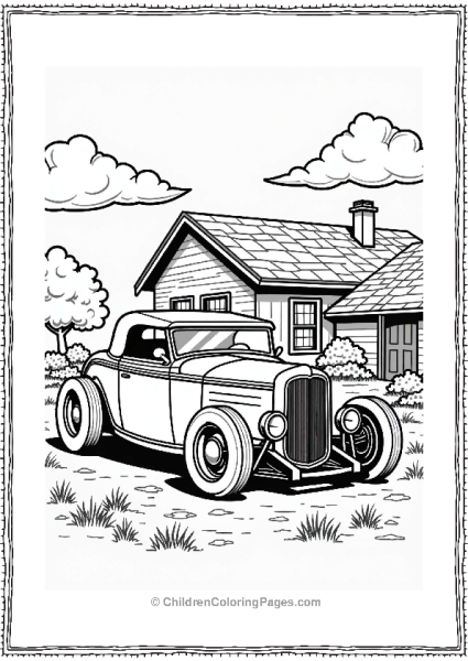Vintage Hot Rod Family Roadster Free PDF Printable