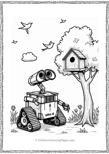 Wall E And The Birdhouse Free PDF Printable