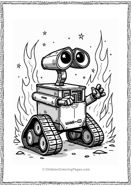 Wall E And The Rocket Trash Can Free PDF Printable