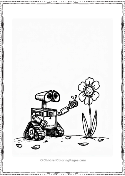 Wall E Assisting A Lost Bug Free PDF Printable