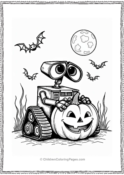 Wall E Carving A Halloween Pumpkin Free PDF Printable