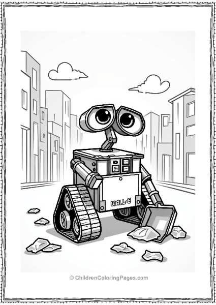 Wall E Cleaning The City Free PDF Printable