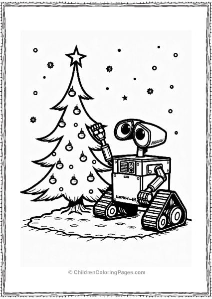 Wall E Decorating A Christmas Tree Free PDF Printable