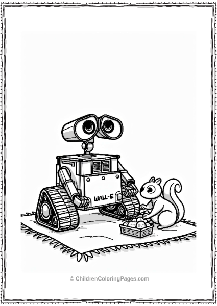 Wall E Enjoying A Picnic Free PDF Printable