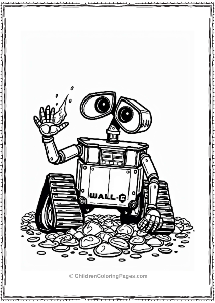 Wall E Finding Treasures Among Scrap Free PDF Printable