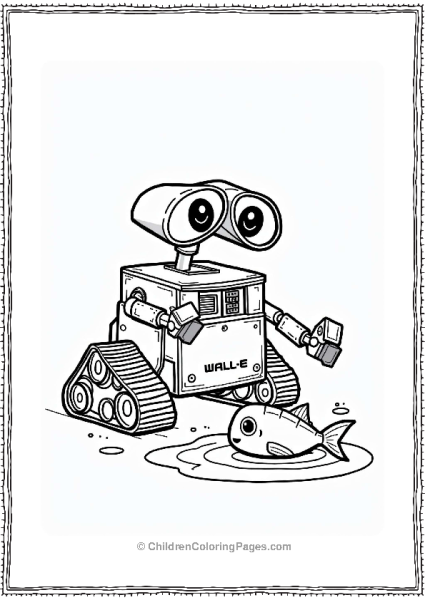 Wall E Helps A Stranded Fish Free PDF Printable