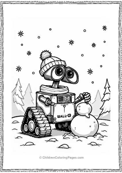Wall E In A Winter Wonderland Free PDF Printable