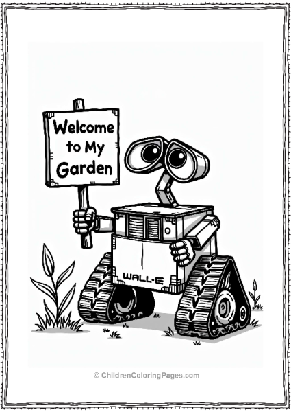 Wall E In His Garden Free PDF Printable