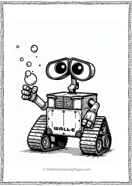 Wall E With A Bubble Machine Free PDF Printable
