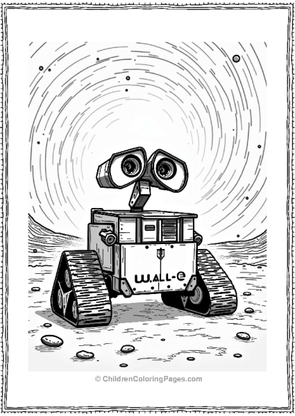 Wall E With A Starry Galaxy Free PDF Printable
