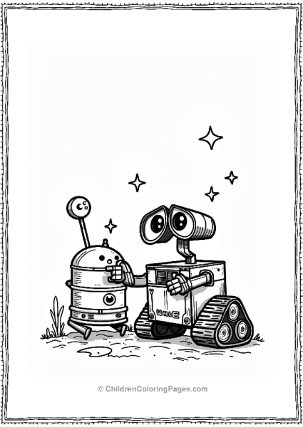 Wall E With A Tiny Spaceship Free PDF Printable