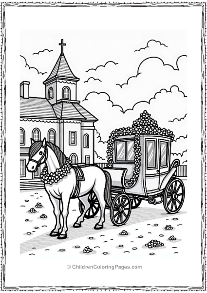 Wedding Bridal Carriage At The Venue Free PDF Printable