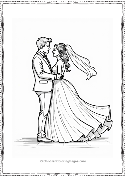 Wedding Bride And Groom Dancing Free PDF Printable