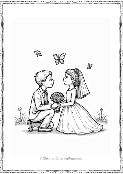 Wedding Bride Groom And Flower Girl Free PDF Printable