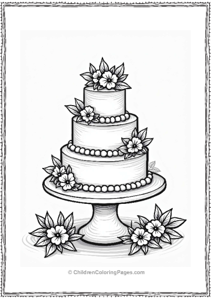 Wedding Cake On A Pedestal Free PDF Printable