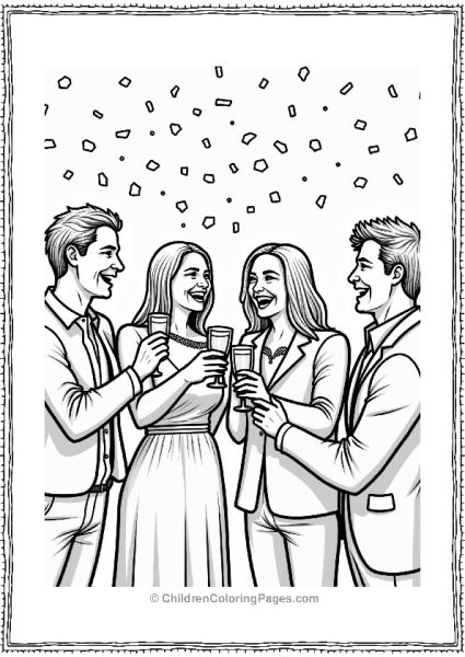 Wedding Celebration With Confetti Free PDF Printable