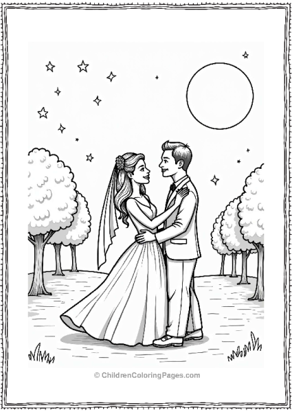 Wedding Couples Dancing Under The Moon Free PDF Printable
