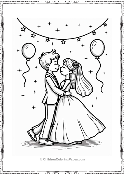 Wedding Dancing Couples Under Stars Free PDF Printable