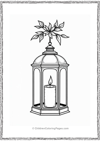 Wedding Elegant Lantern With Candle And Flowers Free PDF Printable