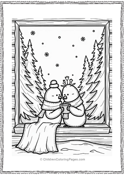 Wedding Lovebirds In A Cozy Cabin Free PDF Printable