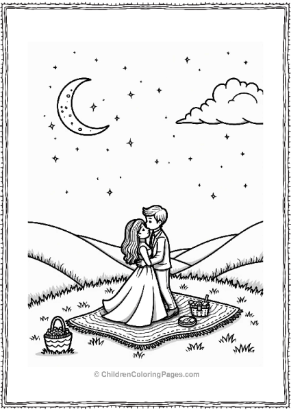 Wedding Newlyweds Under A Starry Sky Free PDF Printable