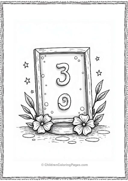 Wedding Table Number Sign Design Free PDF Printable
