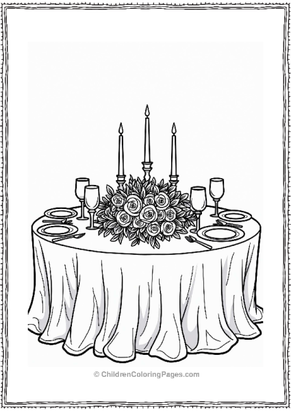 Wedding Table Setting With Floral Arrangement Free PDF Printable