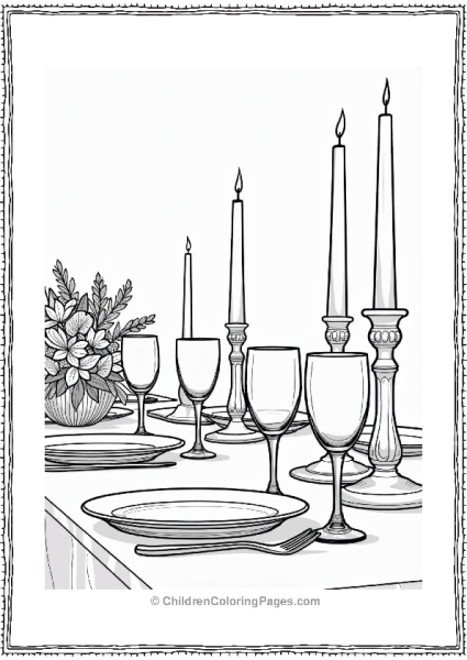Wedding Table Setting With Glasses Free PDF Printable