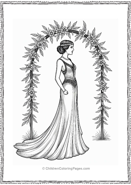 Wedding Vintage Bride In 1920s Flapper Dress Free PDF Printable