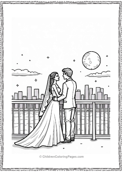 Wedding Vows At Sunset Over City Skyline Free PDF Printable