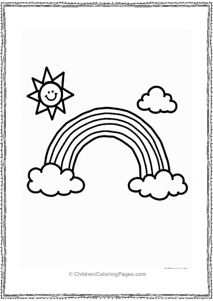Whimsical Rainbow And Clouds Free PDF Printable