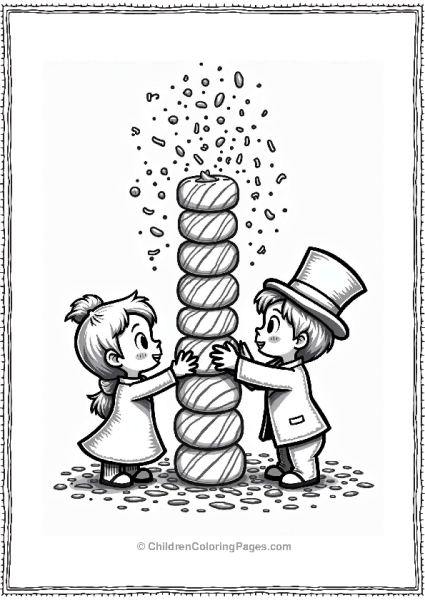Willy Wonka Candy Tower Build With Friends Free PDF Printable