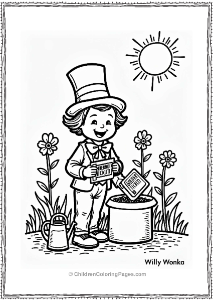 Willy Wonka Child Finding A Golden Ticket Free PDF Printable