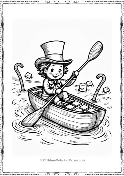 Willy Wonka Child In A Chocolate River Free PDF Printable