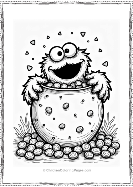 Willy Wonka Chocolate Chip Cookie Monster In A Candy Jar Free PDF Printable