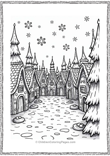 Willy Wonka Gingerbread Village In A Winter Wonderland Free PDF Printable