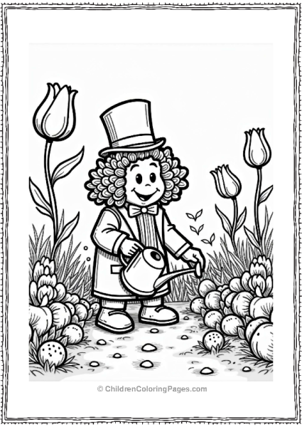Willy Wonka Oompa Loompa Gardening In A Candy Garden Free PDF Printable