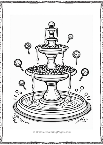Willy Wonkas Colorful Gumdrop Fountain Free PDF Printable