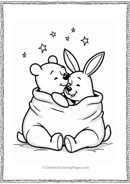 Winnie The Pooh Kanga And Roo Snuggling Under The Stars Free PDF Printable