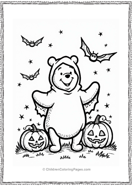 Winnie The Pooh Poohs Halloween Fun With Ghosts And Pumpkins Free PDF Printable